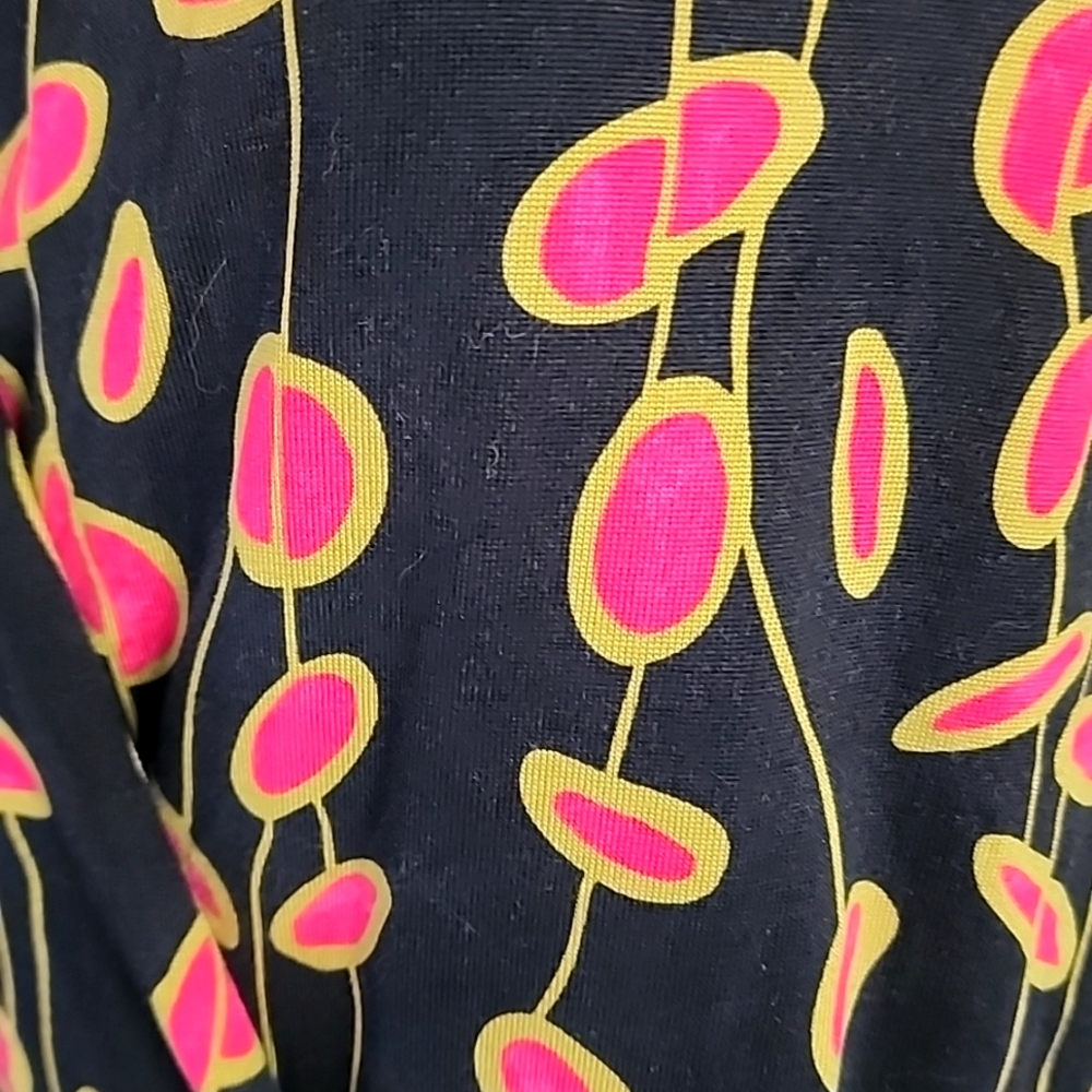 Diane Von Furstenberg Pink Black Wrap Dress Size 8